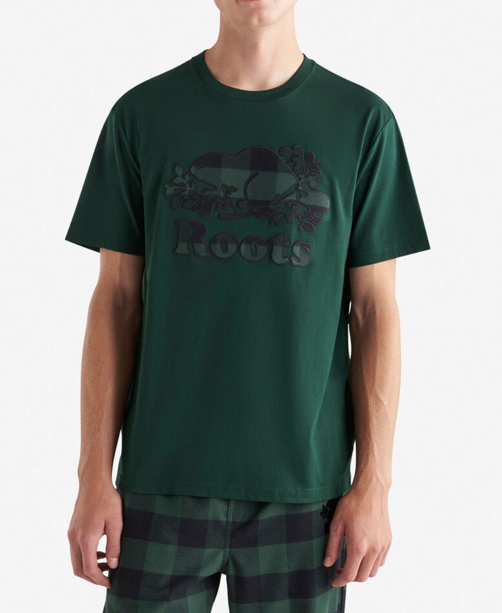 Roots クーパー・チェック柄Tシャツ 【日本未入荷】｜カナダ発の