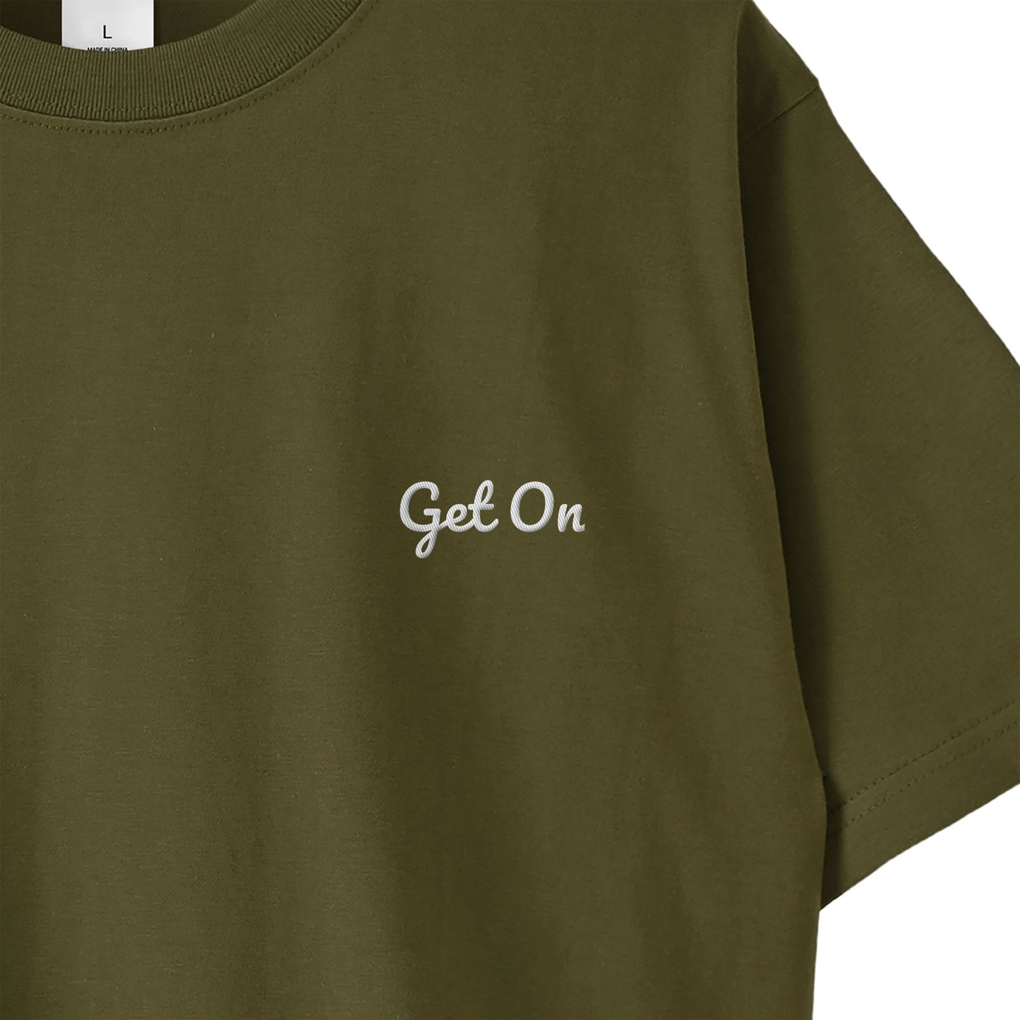 Get On オリジナルTシャツ olive-drab image