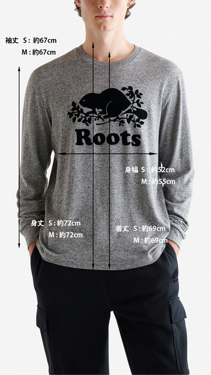 Roots オーガニックコットン 長袖ロングTシャツ COOPER BEAVER